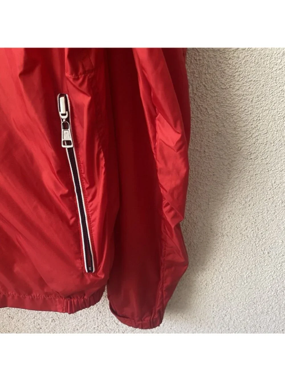 MONCLER Men’s Jacket Red Urville Giubutto Nylon Windbreaker Casual Zip Up Size 3